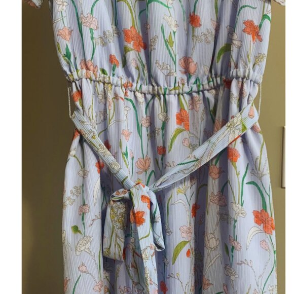BANANA REPUBLIC Floral Puff-Sleeve Dress SIZE PETITE 00 GOOD AS NEW - Picture 7 of 12